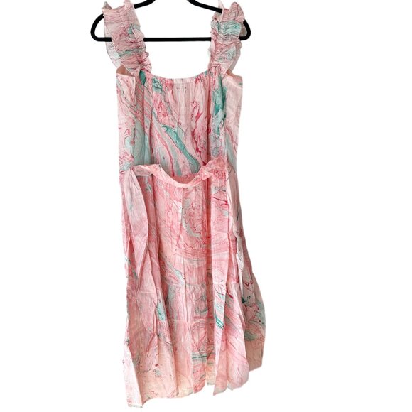 NWT - St Roche Rowen Dress Pink Marbled Midi 2, 4, 6, Organic Cotton - Picture 9 of 10
